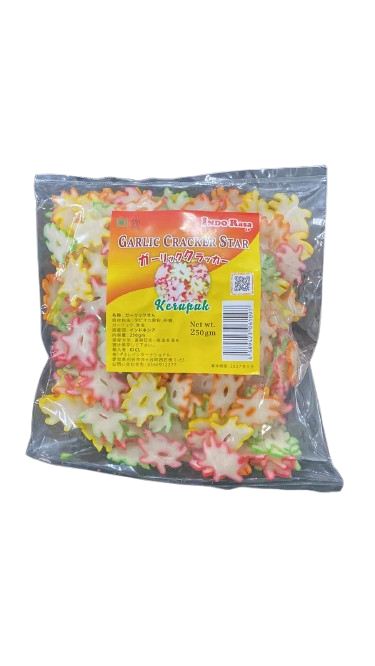 Kerupuk Garlic Cracker Star 250gr